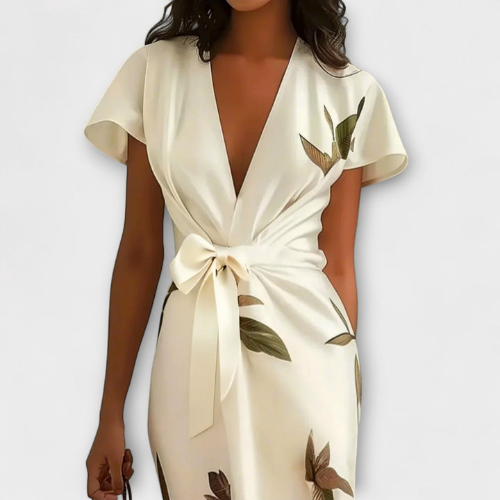 Satin Wickel-Kleid